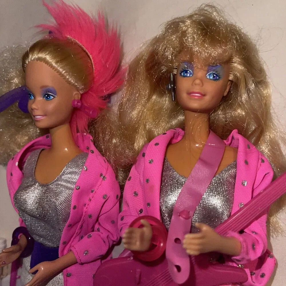 Vintage Mattel Barbie & the Rockers Dolls w/ Clothing Outfits 1985 1986
